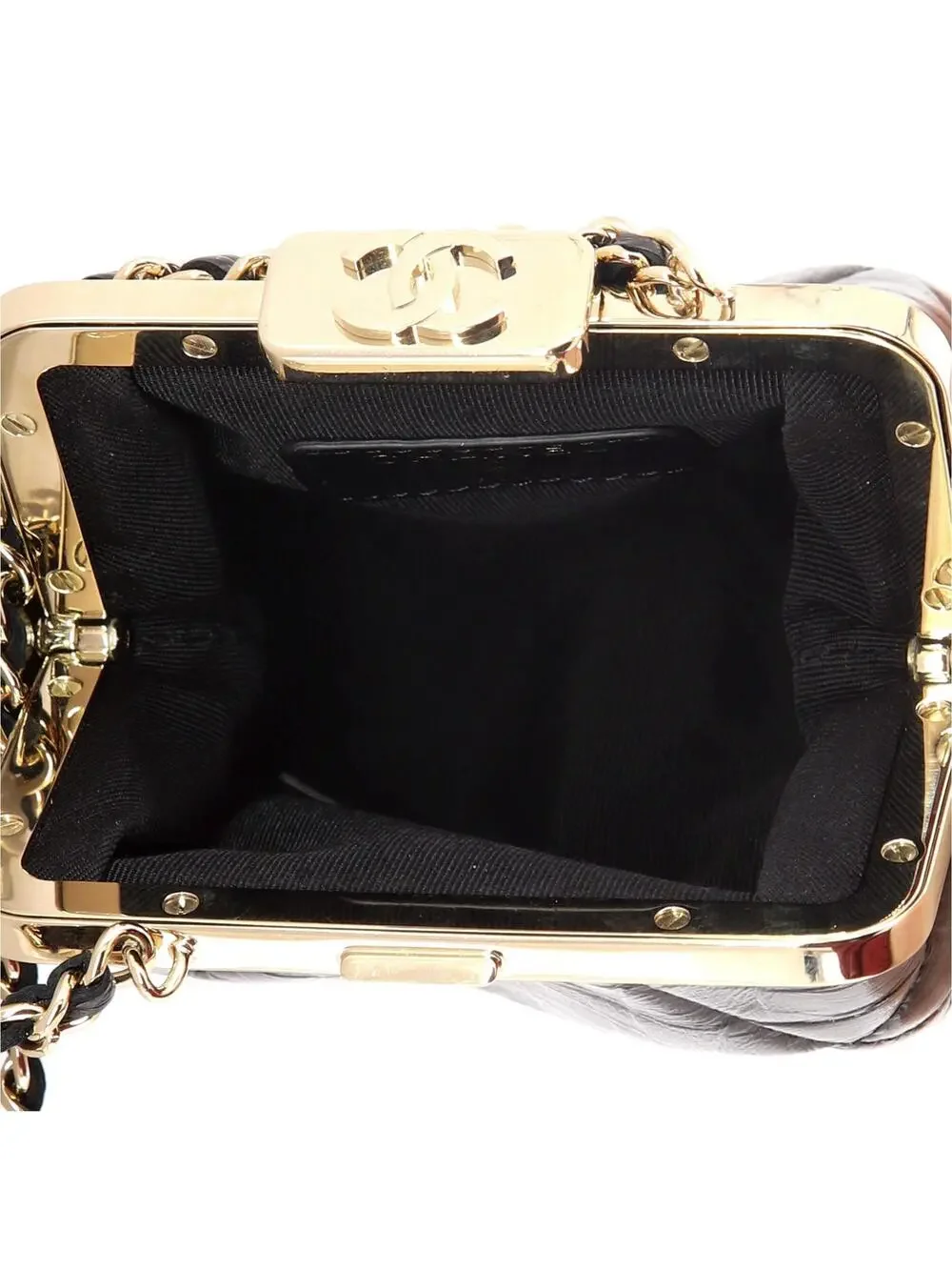 Chanel Cc Kisslock Frame Clutch With #230120C28B